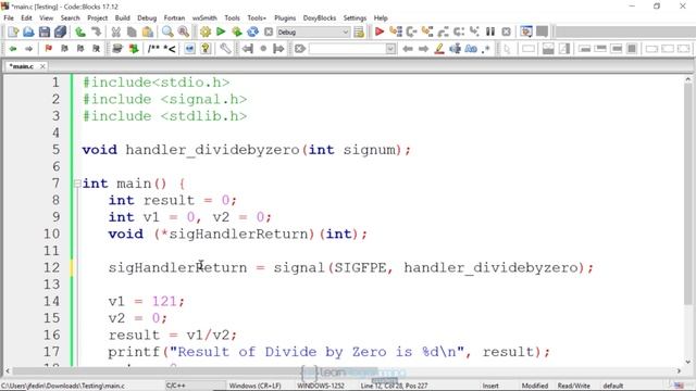 147 Handling a Signal using the signal function смотреть онлайн