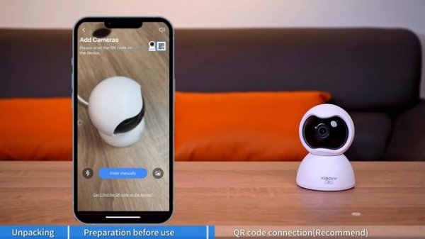 How to use "QR Code Connection" | xiavv Q2 Indoor Smart Security Camera