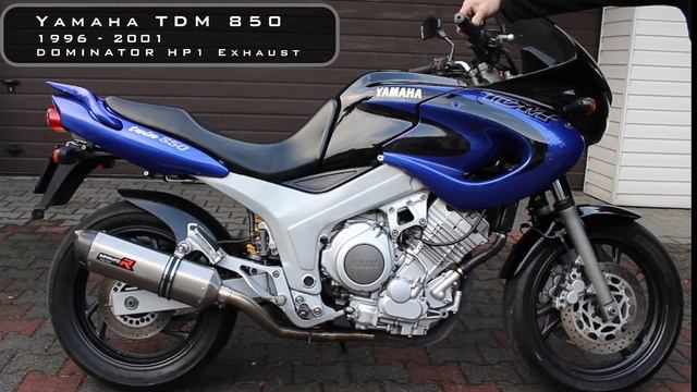 TDM 850 1996 - 2001 Stock Exhaust Vs Dominator Exhaust Sound ⚡️DOMINATOR Exhaust Official 🏍