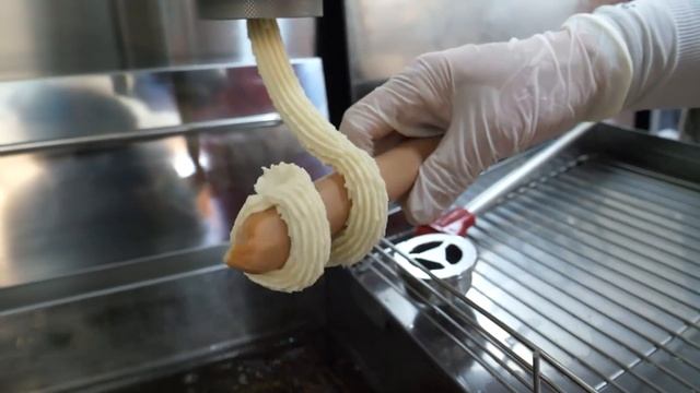 츄러스 치즈 핫도그, 초콜릿 츄러스 / churros cheese hot dog, chocolate churros - korean street food смотреть онлайн