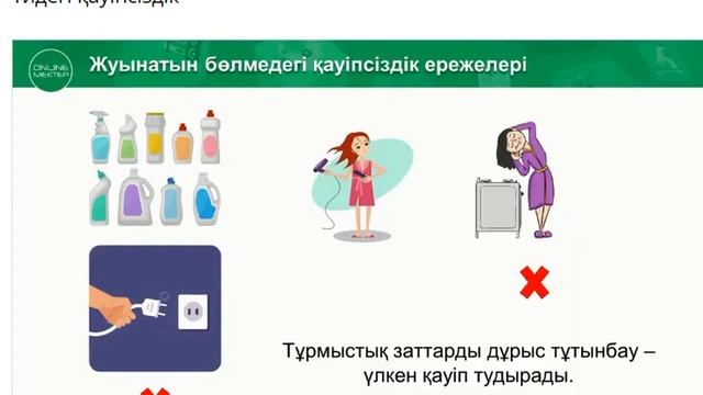 Үйдегі қауіпсіздік ережелері. 1-сынып Дүниетану смотреть онлайн