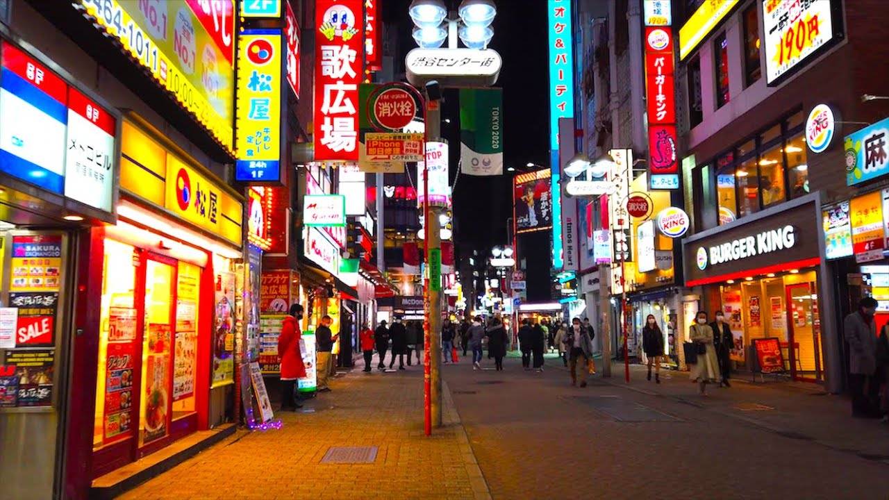 🌃 Night Walk In Tokyo Shibuya | Ночная прогулка по токийскому Сибуя 🚶♂️
