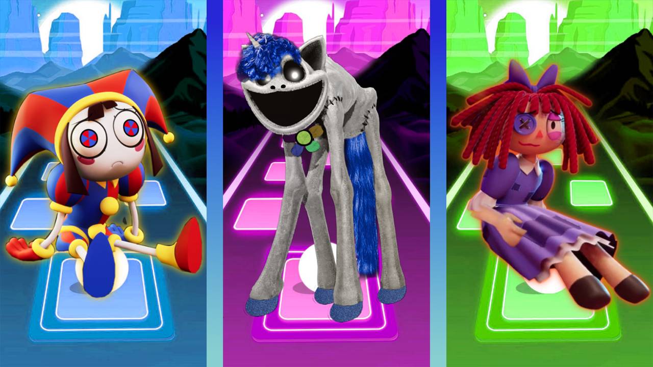 CIRCUS VS POPPY VS RAGATHA | Tiles Hop Battle