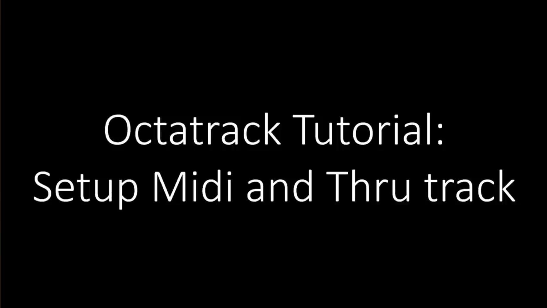 Урок Setup Midi и Thru машина.