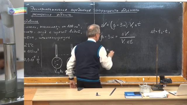 Урок 104 осн Экспериментальное определение коэффициента объемного расширения жидкости смотреть онлайн