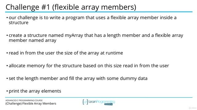 034 (Challenge) Flexible Array Members смотреть онлайн
