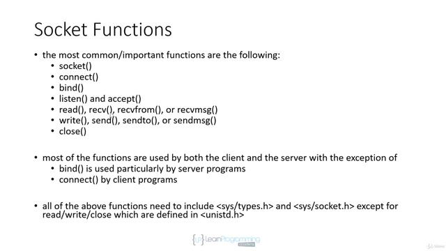 162 The Socket API смотреть онлайн