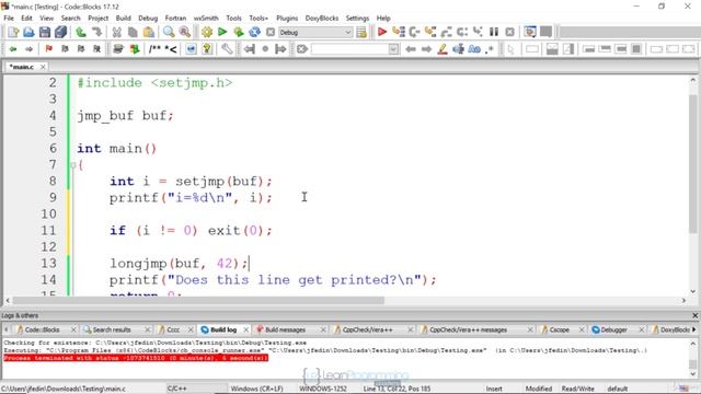 060 setjmp and longjmp functions смотреть онлайн