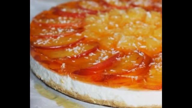 Чизкейк с персиками, рецепт смотреть онлайн