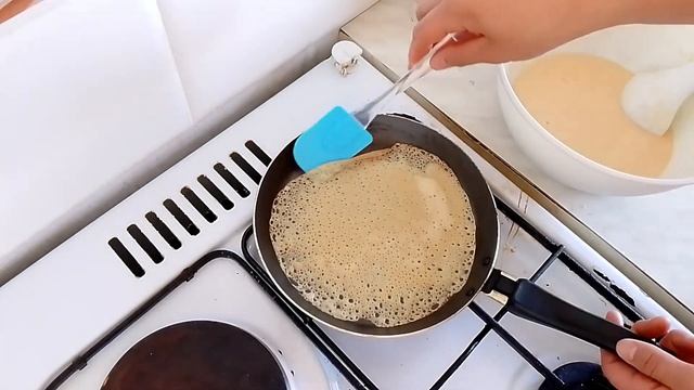 БЛИНЫ на воде. Ажурные блинчики. Кестелі құймақ смотреть онлайн