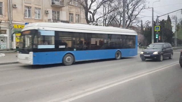 Севастопольский троллейбус на ВМЗ 5298.01 Авангард №3112 ул.Ивана Голубца-пл.Восставших 23.03.2023г смотреть онлайн