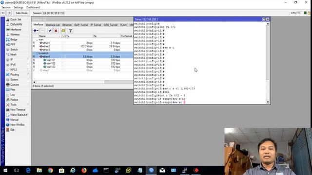 Mikrotik + Cisco switch config Vlan смотреть онлайн