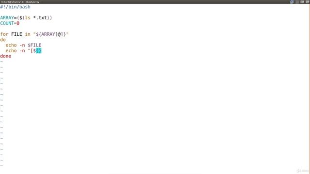 2. Array - storing output of command into array and making some fun with its items смотреть онлайн