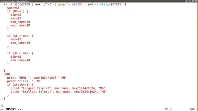 19. AWK script PART 7 - printing statistics смотреть онлайн