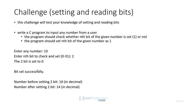 051 (Challenge) Setting and Reading bits смотреть онлайн