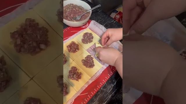 Ленивая Самса из слоеного теста в Аэрогриле