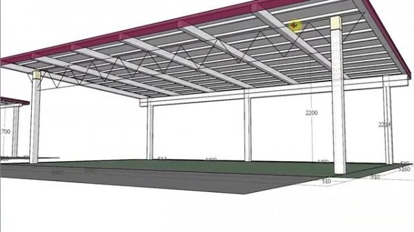 19275 Односкатный навес