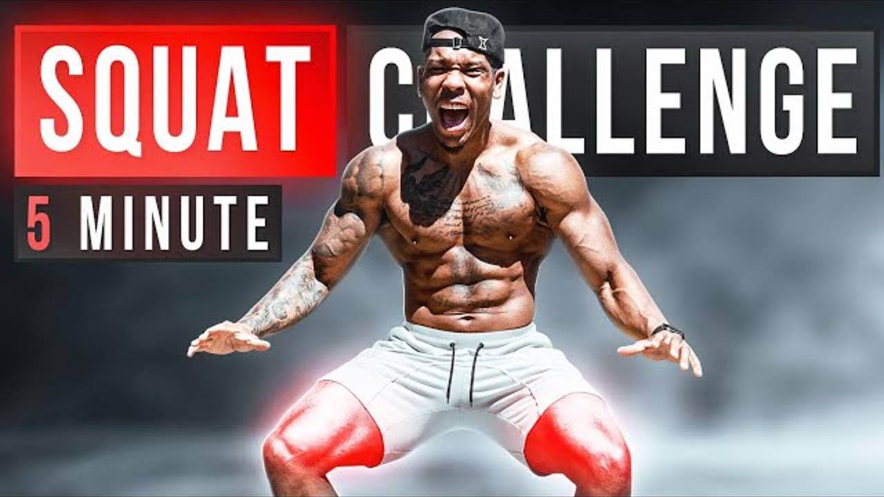 HARDEST 5 MINUTE SQUAT WORKOUT EVER(NO EQUIPMENT) - BullyJuice смотреть онлайн