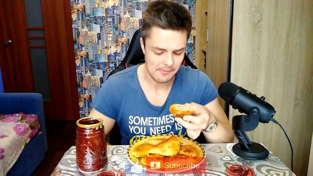 Мукбанг | Мини чебуреки | Врать или не врать? | eating show 먹방 | Mukbang | Mini meat pasties смотреть онлайн