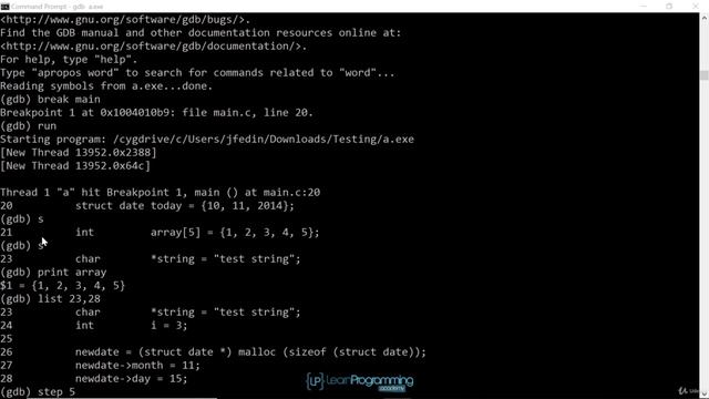 102 Debugging with gdb (part 2) смотреть онлайн
