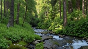 Горы. Природа. Горный ручей _ Звуки воды