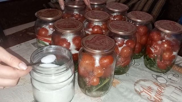 Мариную помидорчики #хозяйничаемвместе #помидоры 🍅 смотреть онлайн