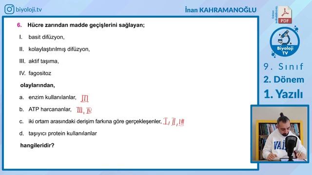 9.Sınıf Biyoloji 2.Dönem 1.Yazılı +PDF | 2024 смотреть онлайн