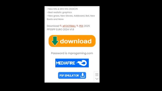 HOW TO DOWNLOAD PSP PES 2024, 2025 EURO EDITION #pes2024ppssppmediafire #pespsp #pes2024ppsspp