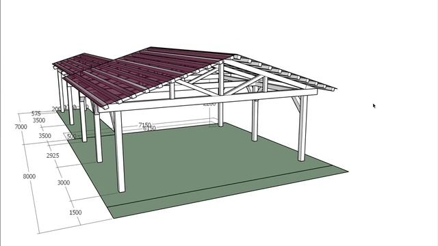 9325 Двухскатный навес смотреть онлайн