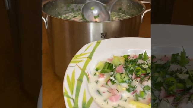 Окрошка со сметаной и уксусом смотреть онлайн