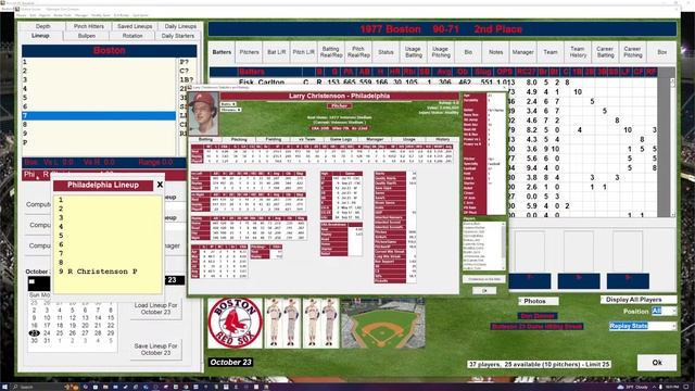 Action PC Baseball 2024 - Alternate 1977 Expanded Playoffs WS Red Sox vs Phillies games 1 & 2 смотреть онлайн