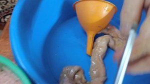 Приготовление якутской кровяной колбасы