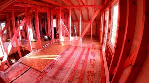 Стелю полы , в каркасном доме , на втором этаже , OSB-3  22 мм .