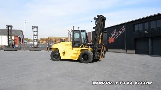tito.com // used 16 ton forklift Hyster H16.00XM-12 driving backwards смотреть онлайн