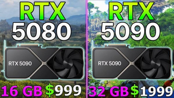 RTX 5090 32 GB vs RTX 5080 16 GB - Тест в 10 играх | 4K