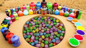 Эксперимент: Арбузные шарики против Coca-Cola, Fanta, 7up, Mtn Dew, Mirinda, газированных напитков