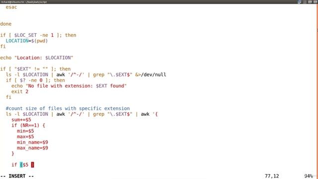 18. AWK script PART 6 - setting largest and smallest file смотреть онлайн
