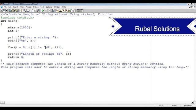 Program 115 #P115 Calculate Length of String without Using strlen Function #C241 смотреть онлайн