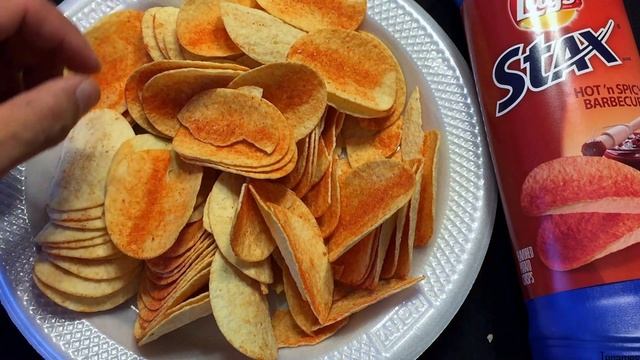 This is Lay's Stax Hot Spicy Barbecue potato crisps смотреть онлайн
