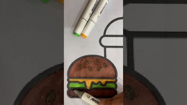 How To Coloring A Burger Combo | Fine Painting смотреть онлайн