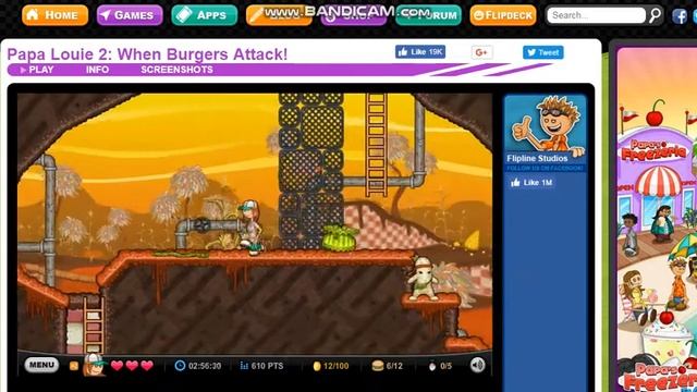 Papa louie 2| Walkthrough| Level 8| Defeat all Burgerzillas смотреть онлайн