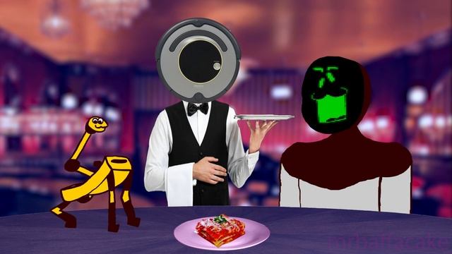 Spot Mini and Tesla Bot Share a Plate of Delicious Lasagna смотреть онлайн