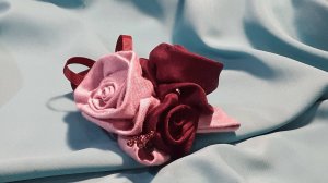 Брошка в стиле бохо из тканевых элементов. МК