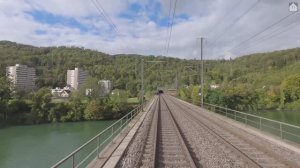 ★ Поездом: Сен-Трифон - Лозанна - Базель, Швейцарский поезд Führerstandsmitfahrt ★, ч.2/2, 4К 60fps