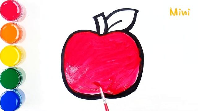 Apple Coloring | Learn Color | Learn Coloring | Children Coloring | Mini Art Kids смотреть онлайн