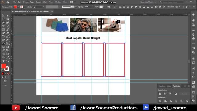 UI Website Design in Illustrator & Photoshop | Jawad Soomro Productions смотреть онлайн