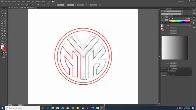 How to convert a vector logo from a rough Sketch смотреть онлайн
