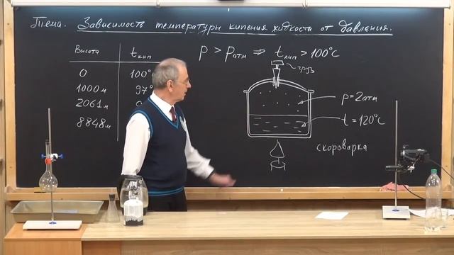 Урок 124 осн Зависимость температуры кипения жидкости от давления смотреть онлайн