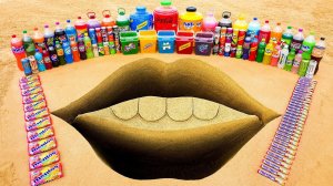 Эксперимент: Большое Извержение Зубной Пасты из Ямы для Губ и Зубов, Mentos