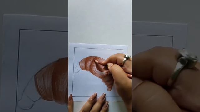 Realistic croissant drawing with pencil colour#creativeart#art #realistic#art#shorts #youtubeshorts смотреть онлайн